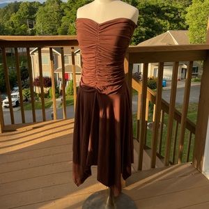 Fairy Style Strapless Brown Guess Dress